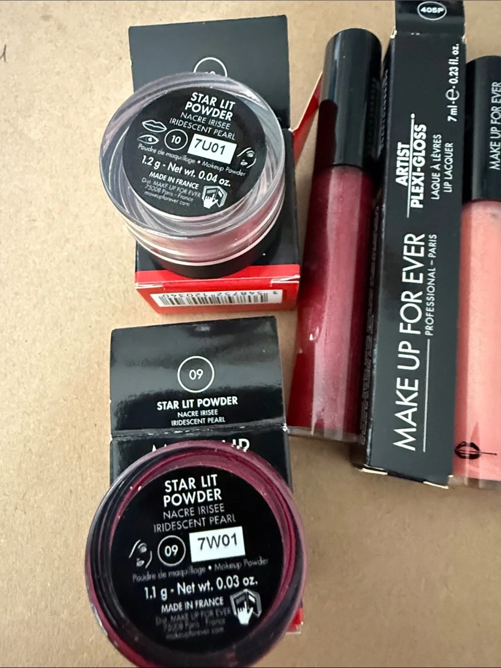 Makeup Forever Plexi-Gloss Lip Gloss Duo — Deep Berry & Soft Coral Pink